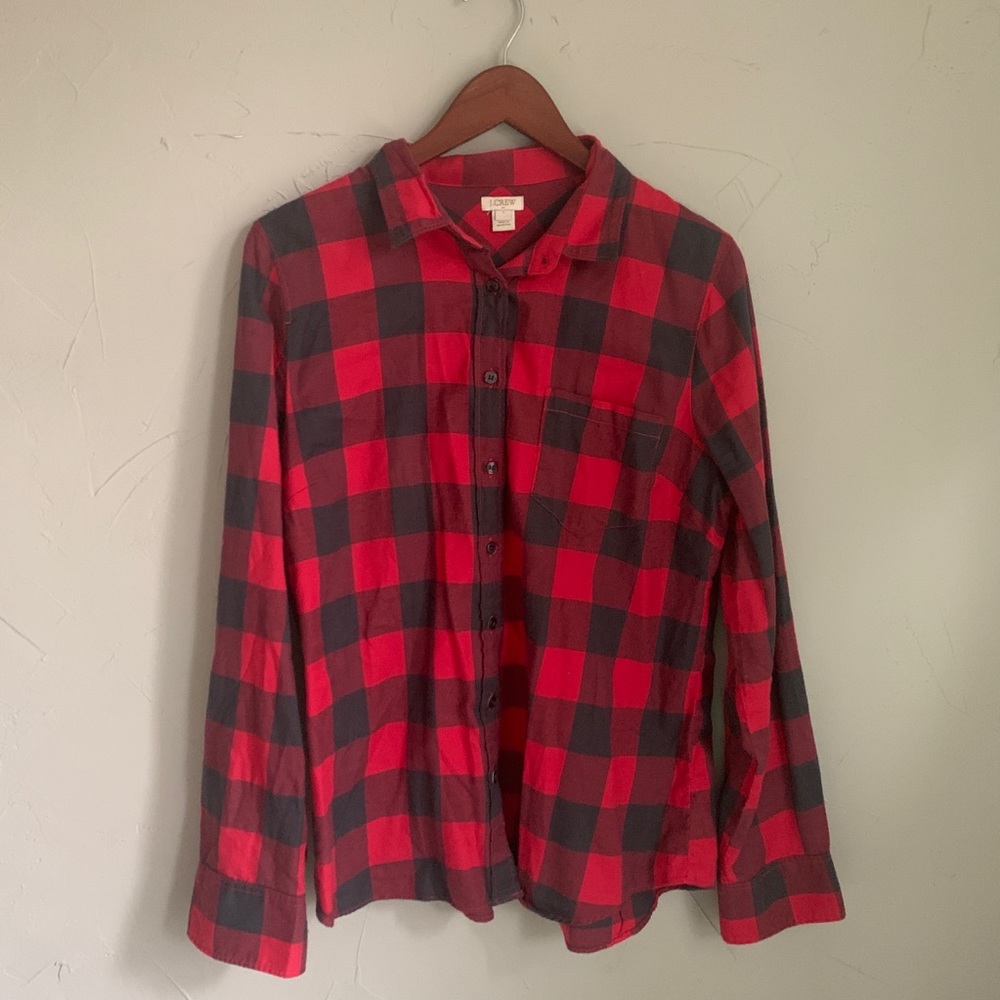 J Crew buffalo plaid light flannel